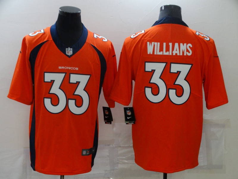 Men Denver Broncos 33 Javonte Williams Nike Orange limited NFL Jersey
